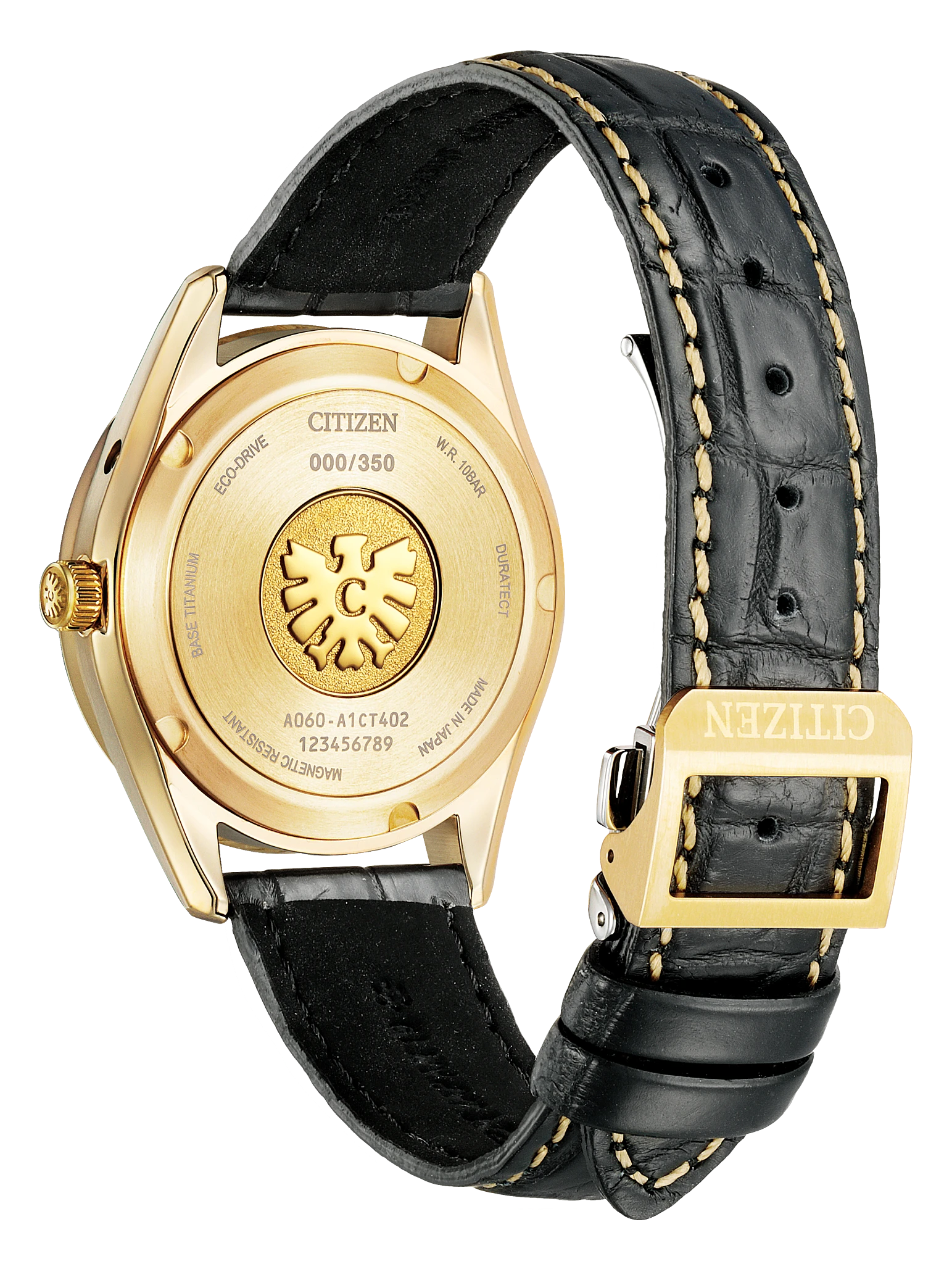 The Citizen Black Dial Crocodile Strap AQ4103-16E | CITIZEN